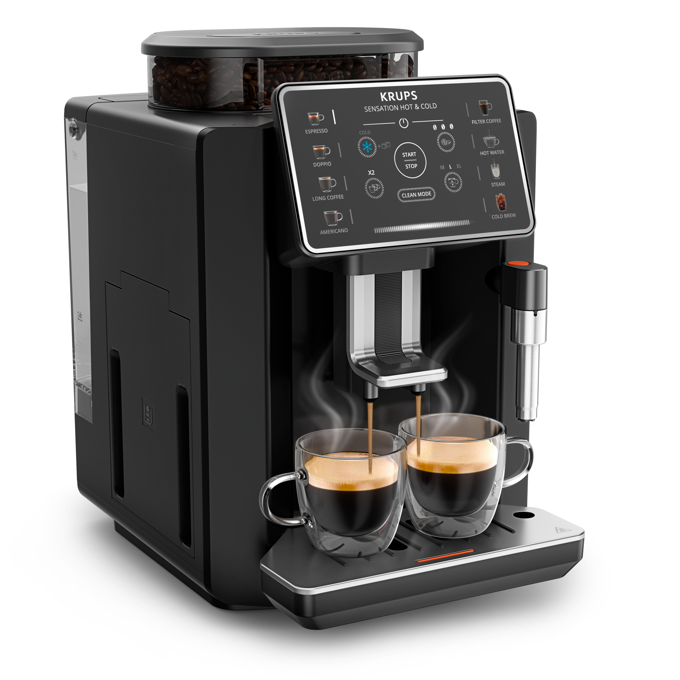 Sensation Hot & Cold, Kaffeevollautomat, 12 Rezepte, Cold Brew