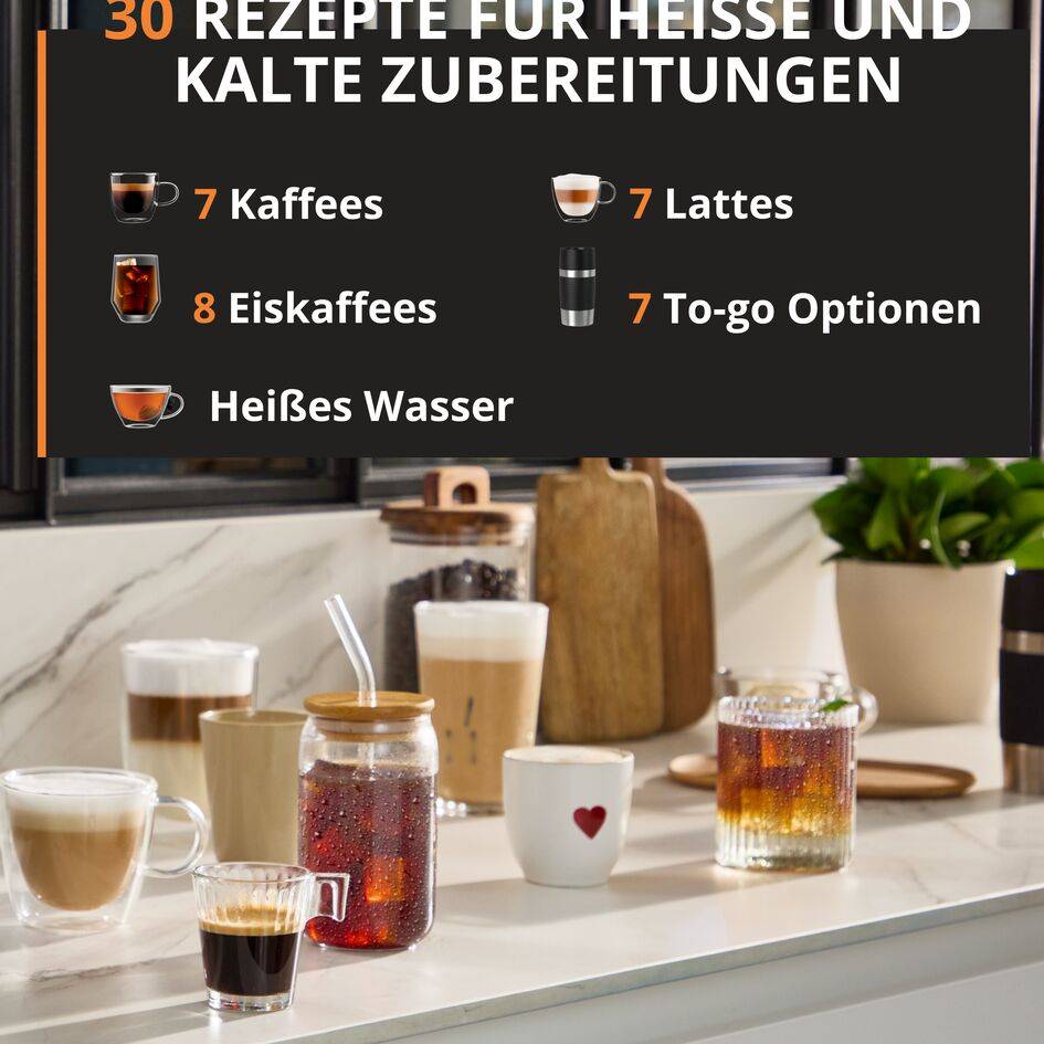 Sensation Elite Hot & Cold, Espresso-Kaffeevollautomat, 30 Rezepte