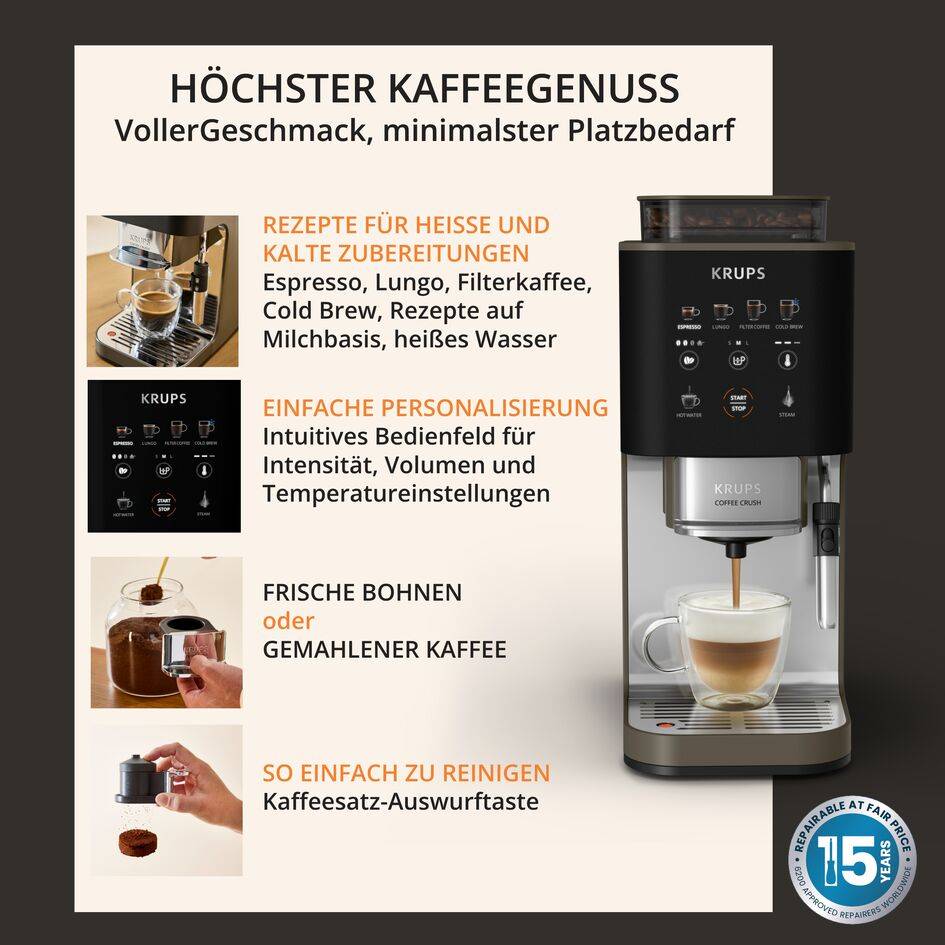 Coffee Crush Experience, Espresso-Kaffeevollautomat, SA403B