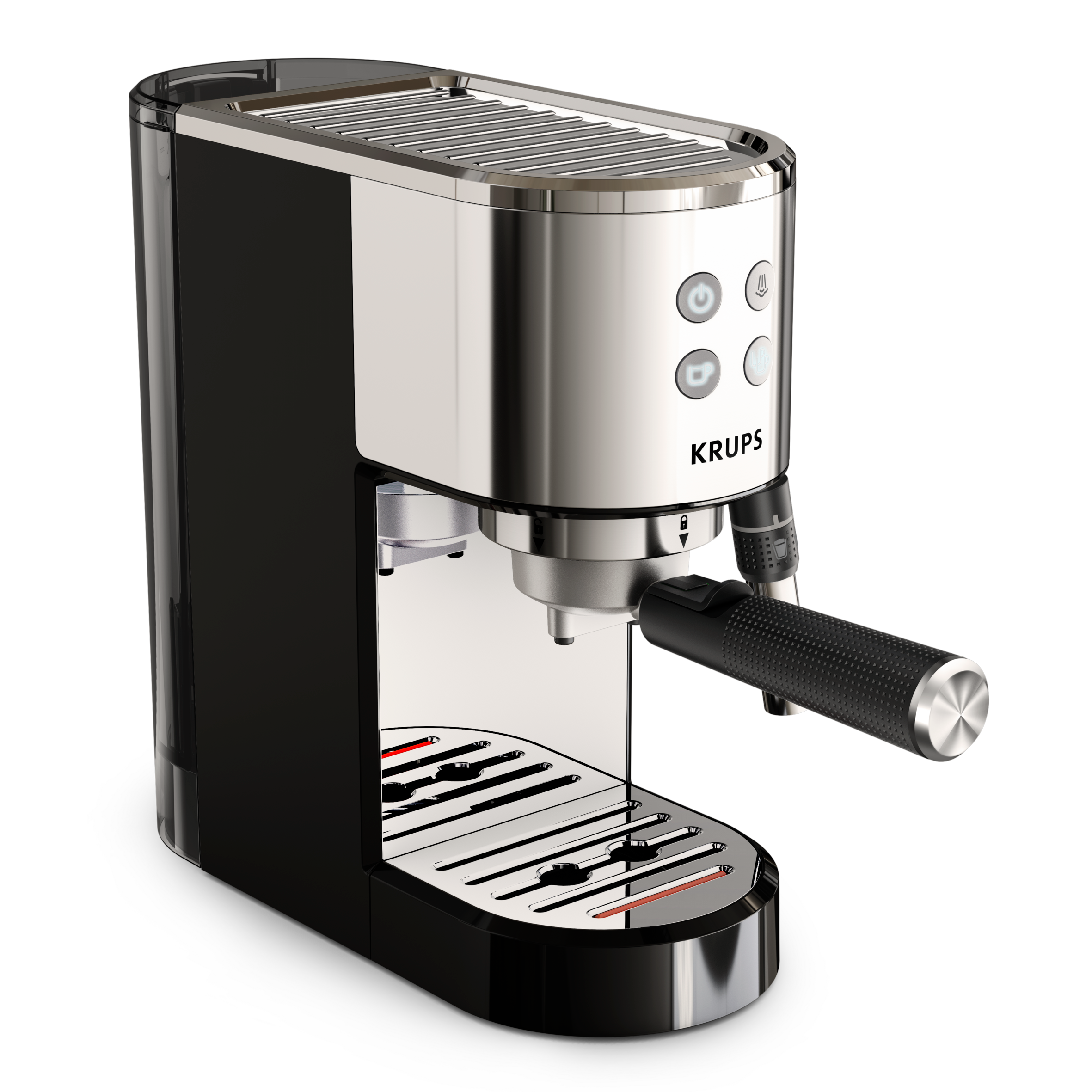 Virtuoso + Espresso Siebträgermaschine Silber Edelstahl