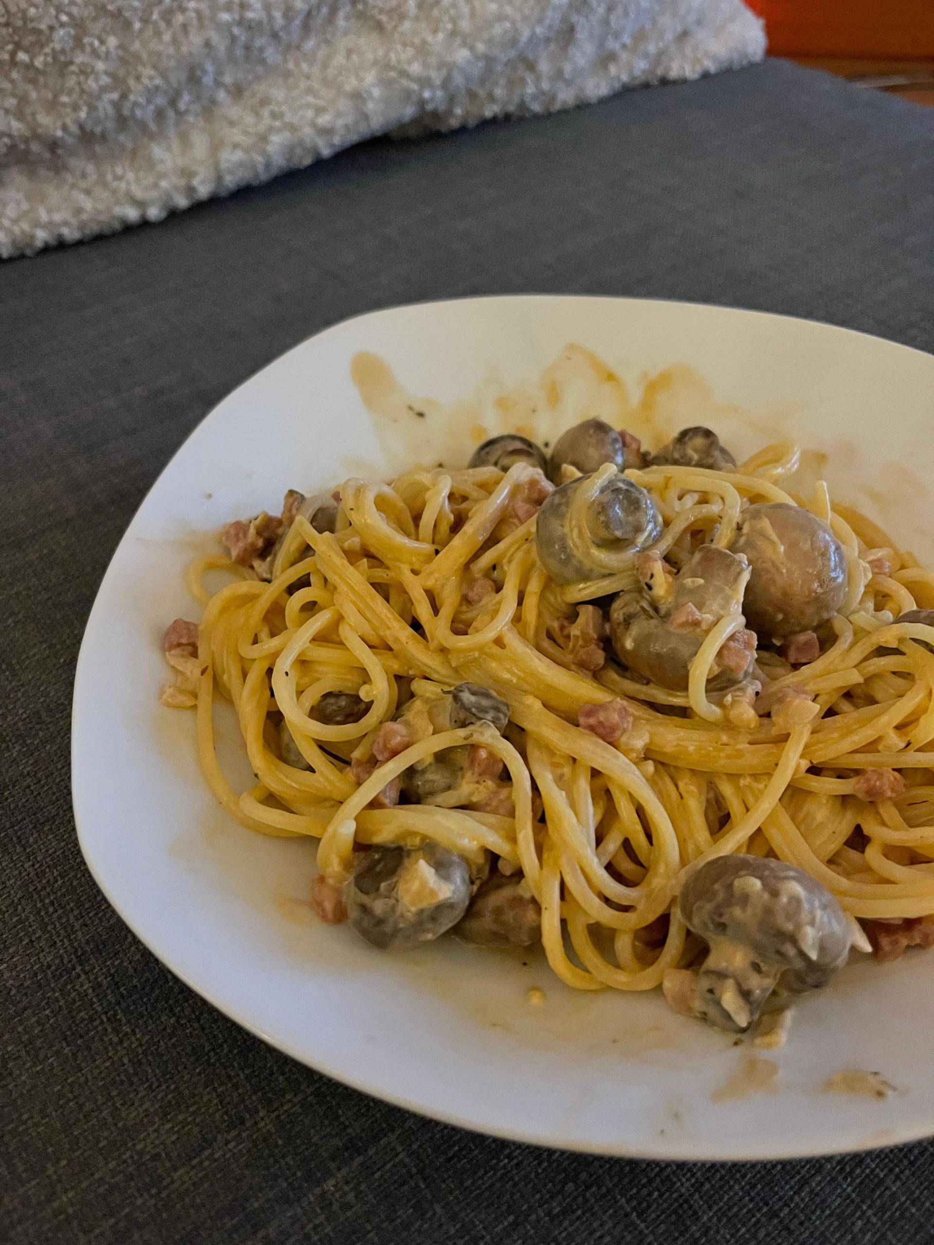 Spaghetti mit Pilz Sahne Sauce - Rezepte Prep & Cook | Krups