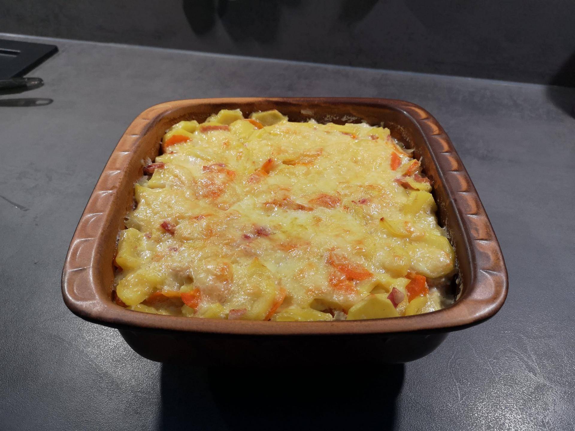 Kartoffel-Karotte-Schinken Gratin - Rezepte Prep & Cook XL | Krups