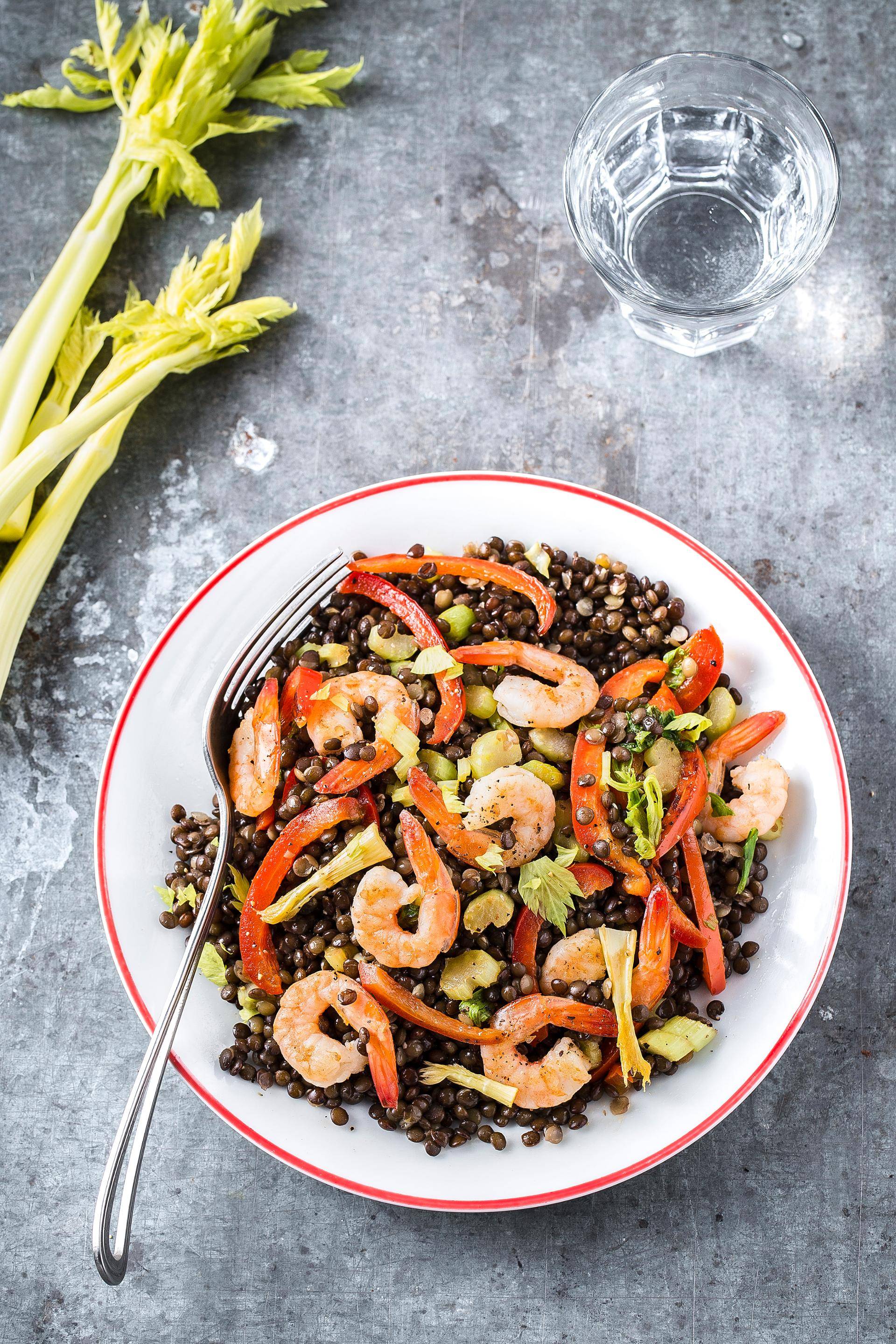 Beluga-Linsen mit Garnelen - Rezepte Cookeo | Krups