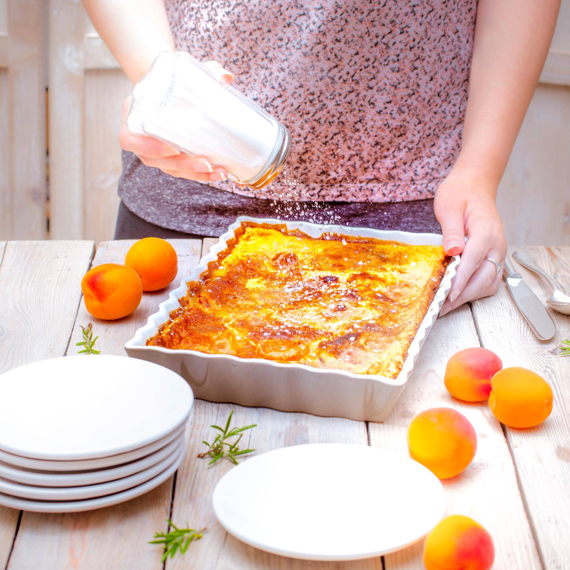 Aprikosen-Clafoutis mit Rosmarin - Rezepte Prep & Cook Connect | Krups