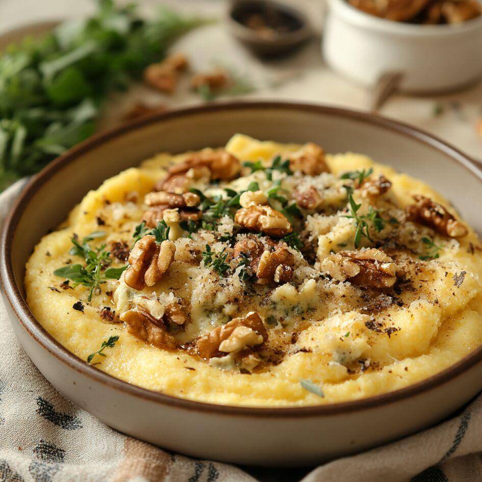 Knusprige Polenta mit Gorgonzola und Walnüssen - Rezepte Cookeo Infinity 17in1 | Krups