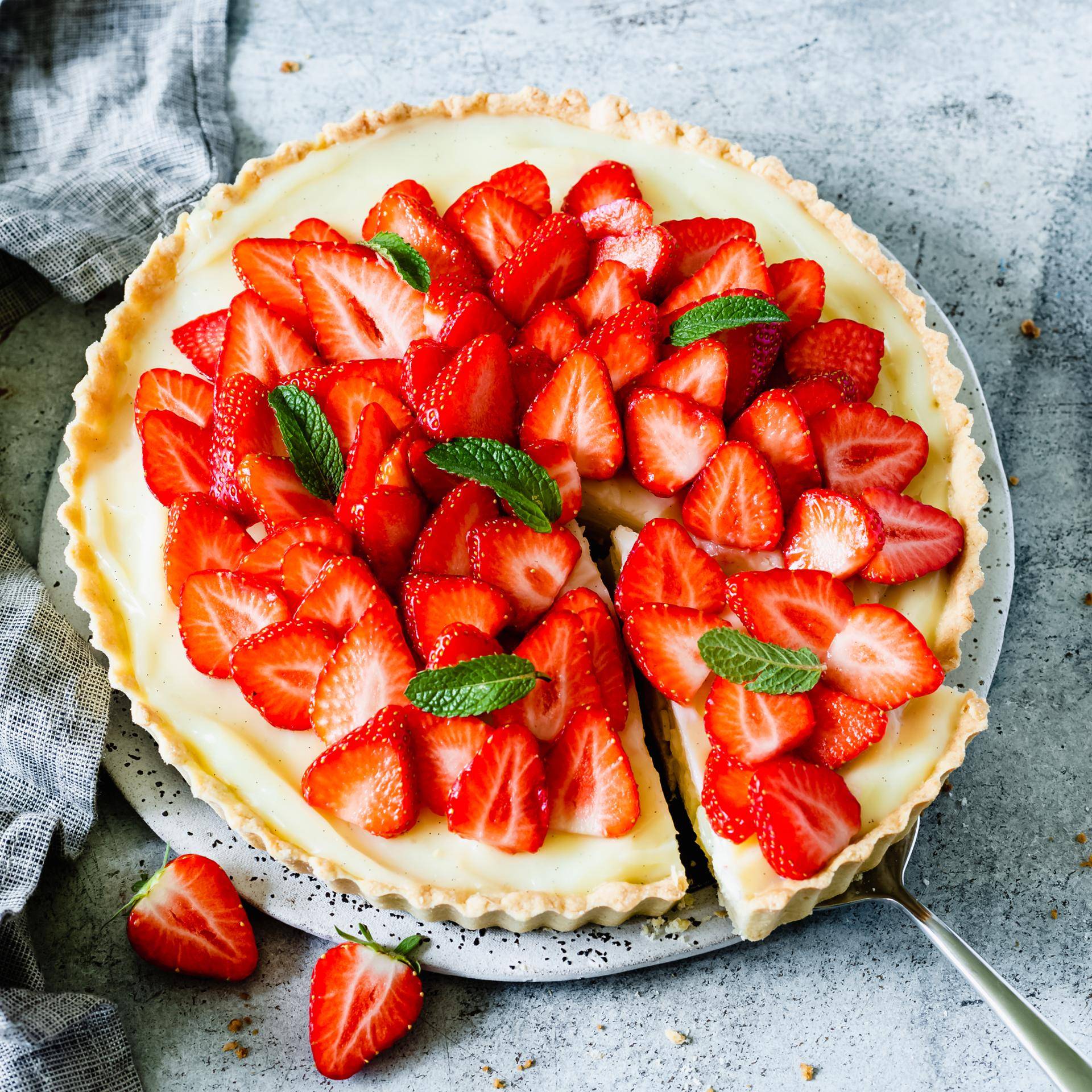 Erdbeerkuchen mit Pudding - Rezepte Prep & Cook | Krups