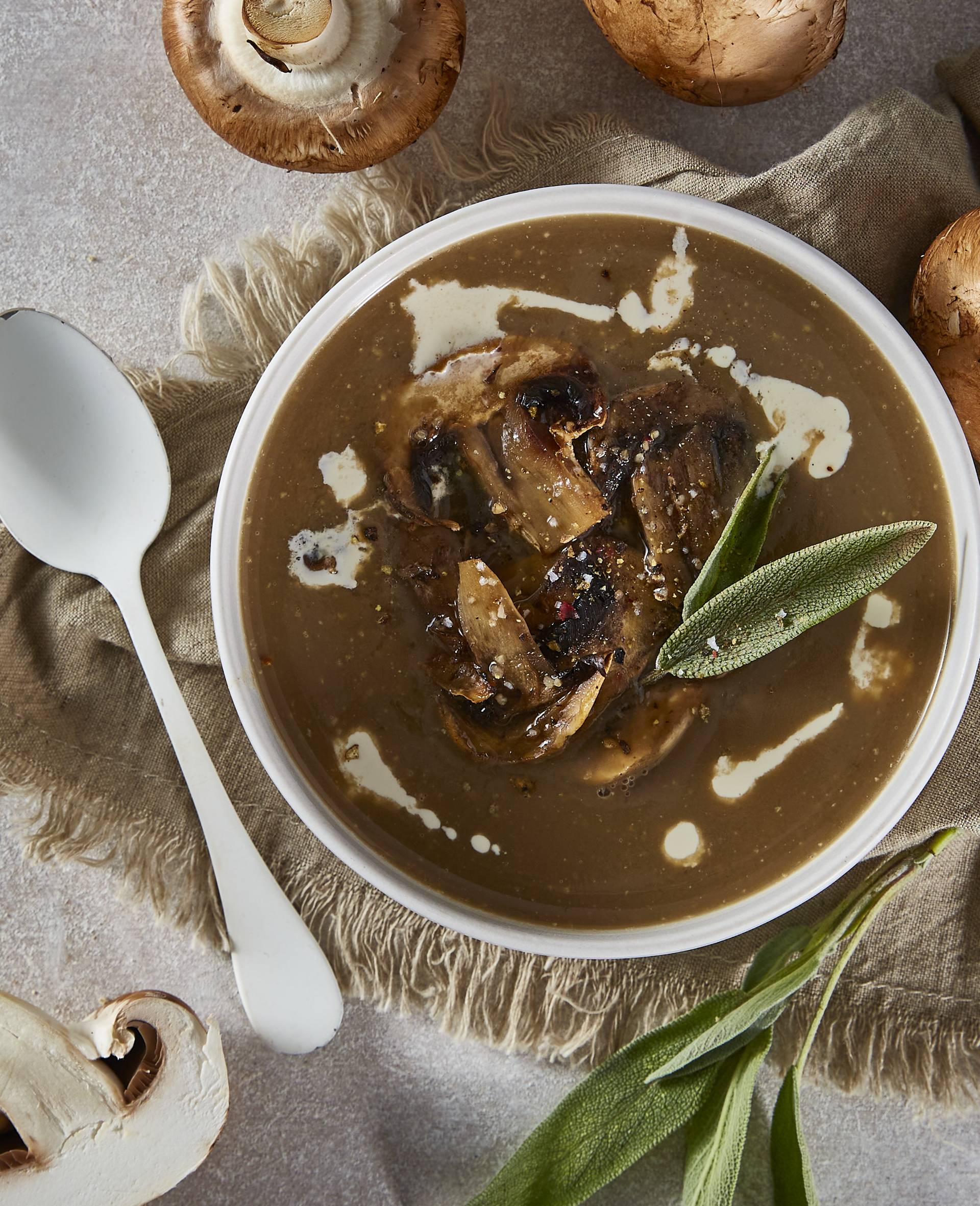 Pilzcremesuppe mit Salbei - Rezepte Prep &amp; Cook | Krups