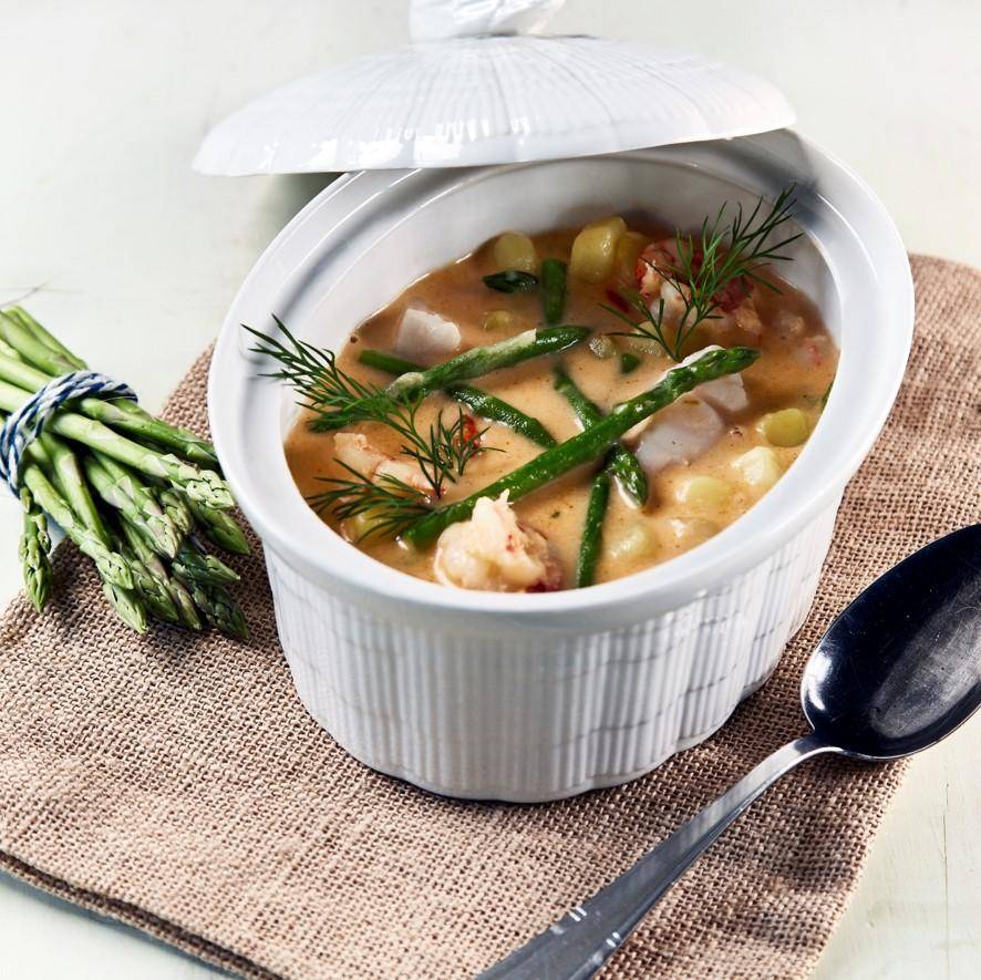 Fischeintopf mit grünem Spargel und Safran - Rezepte Prep & Cook | Krups Fischeintopf mit grünem Spargel und Safran - Rezepte Prep & Cook | Krups