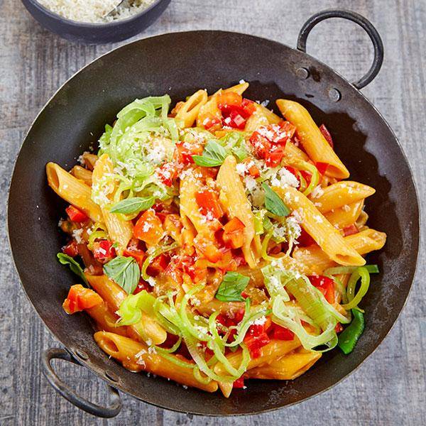 One-Pot-Pasta mit Paprika und Lauch - Rezepte Prep & Cook | Krups