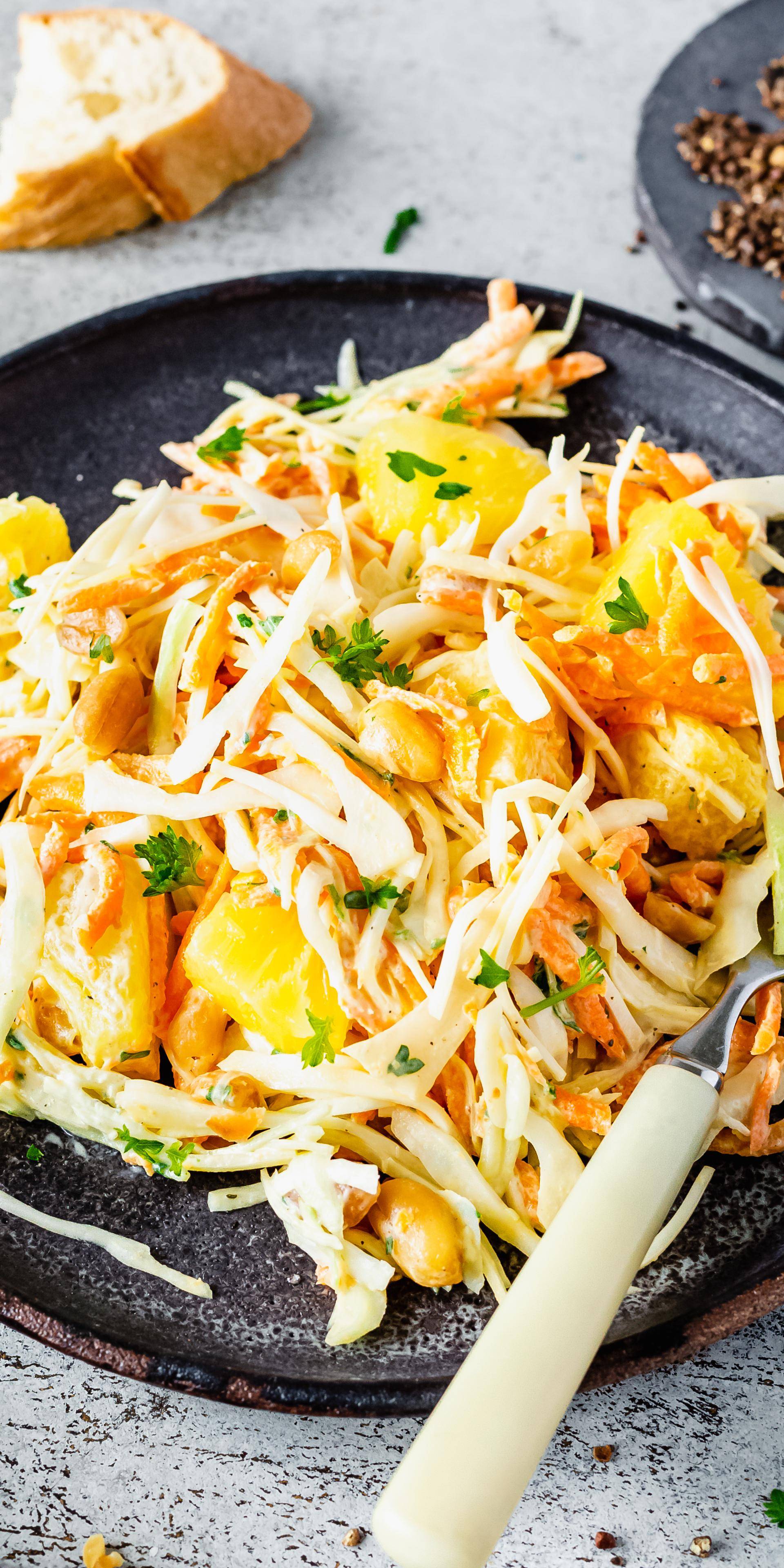 Weißkohl-Karotten-Salat mit Ananas - Rezepte Prep &amp; Cook | Krups