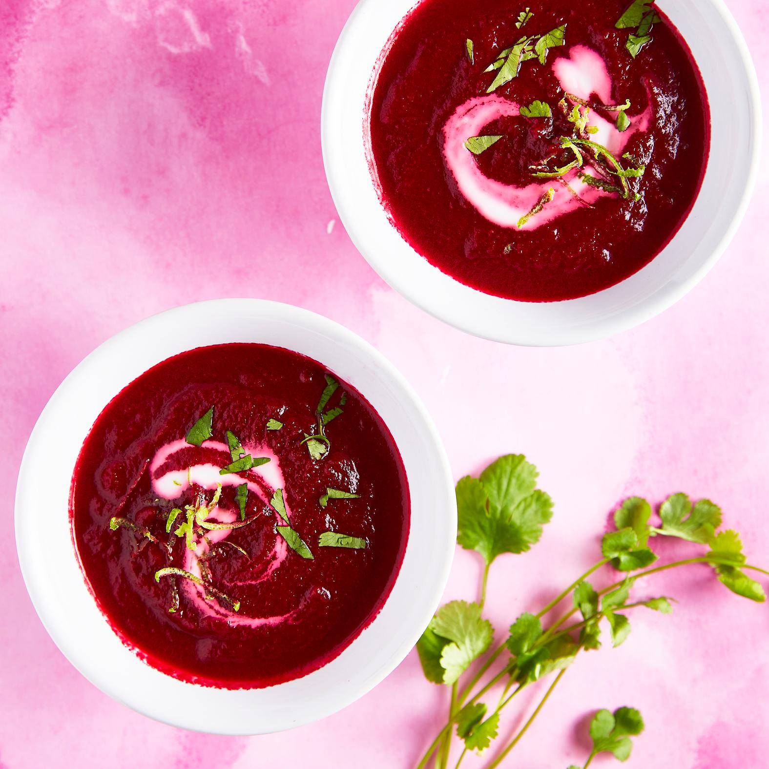 Vegane Suppe aus Roter Bete, Kokosnuss, Ingwer und Limette - Rezepte Perfectmix + | Krups