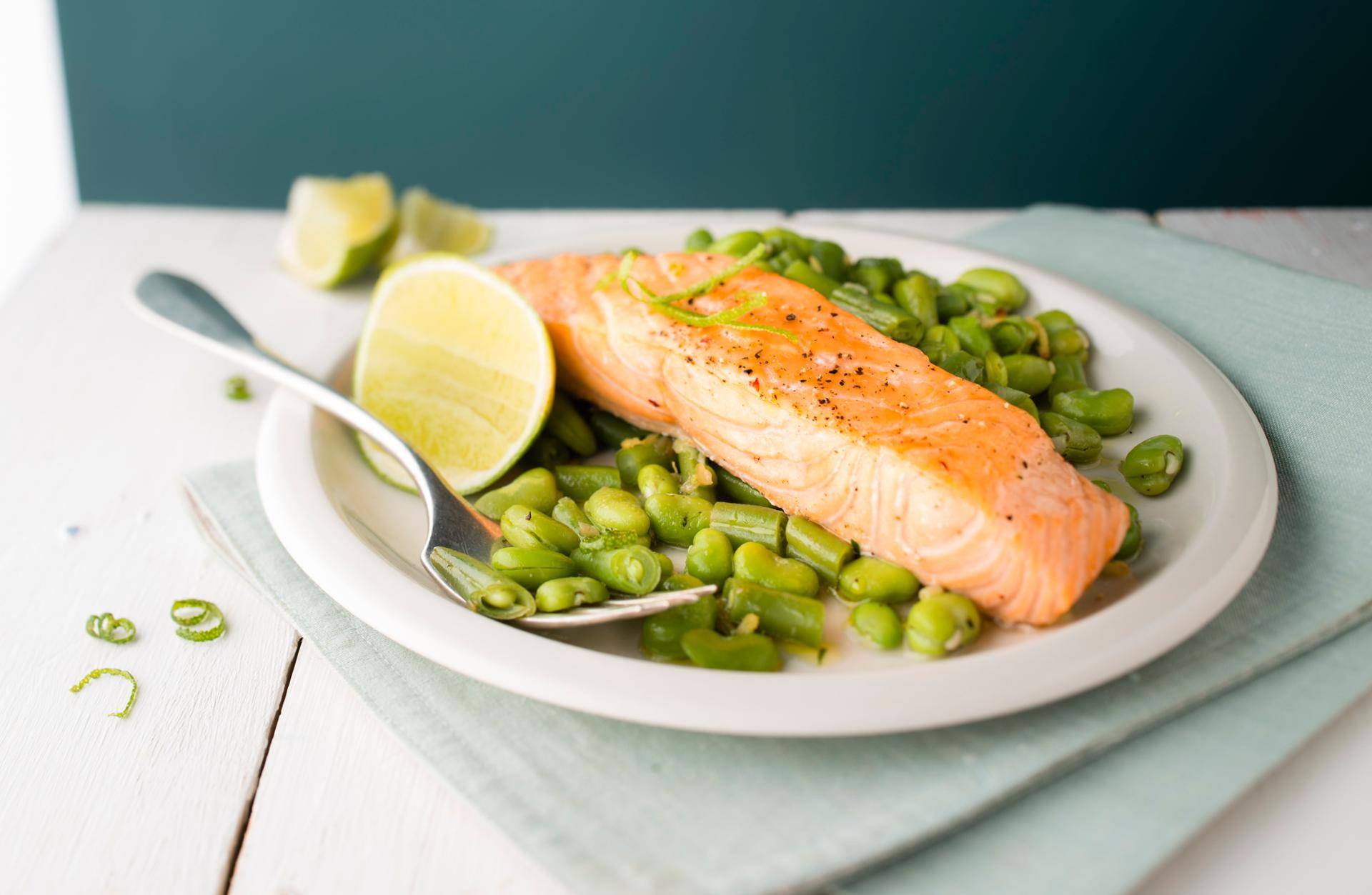 Lachs mit Ingwer-Bohnen-Mix - Rezepte Cookeo | Krups