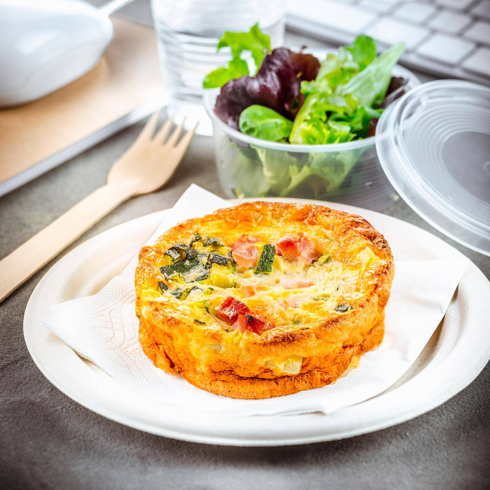 Teiglose Quiche mit Zucchini und Schinken - Rezepte Prep & Cook | Krups
