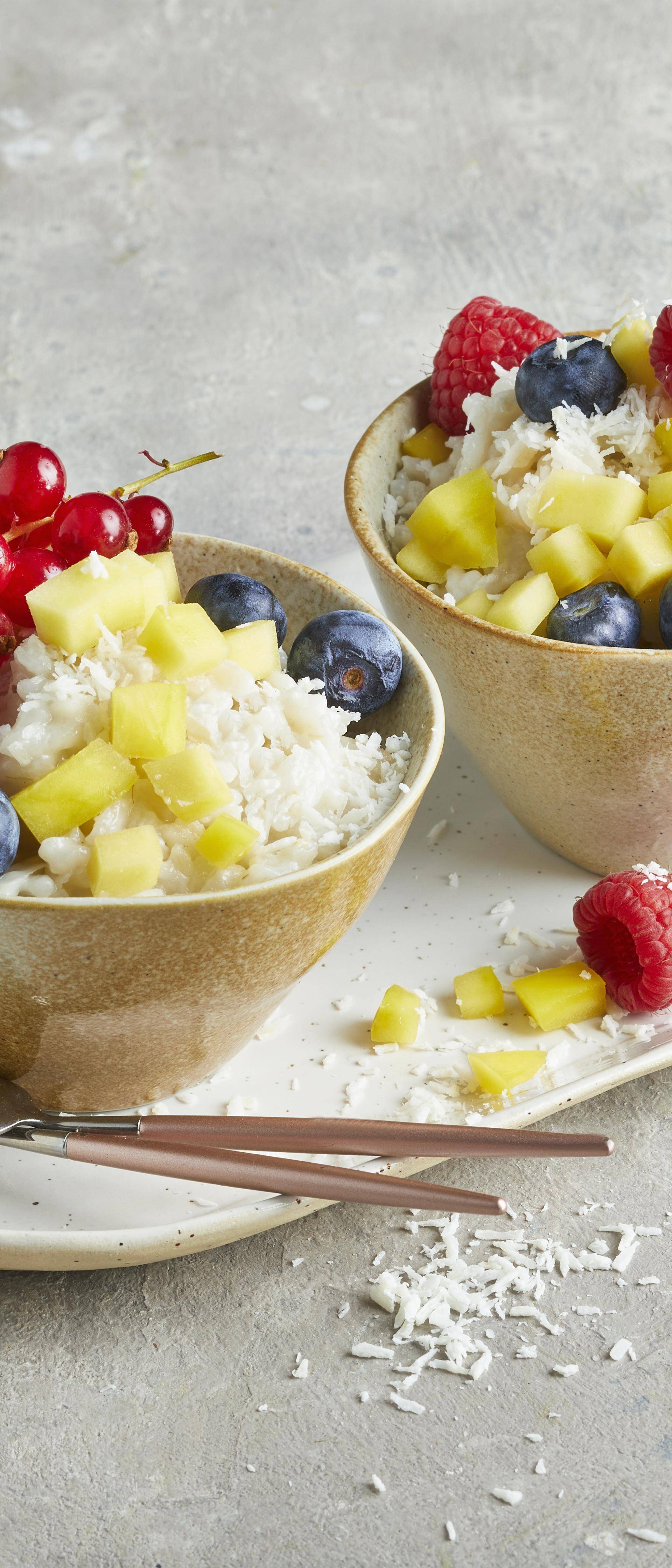 Kokos-Reispudding mit Obst - Rezepte Cookeo | Krups