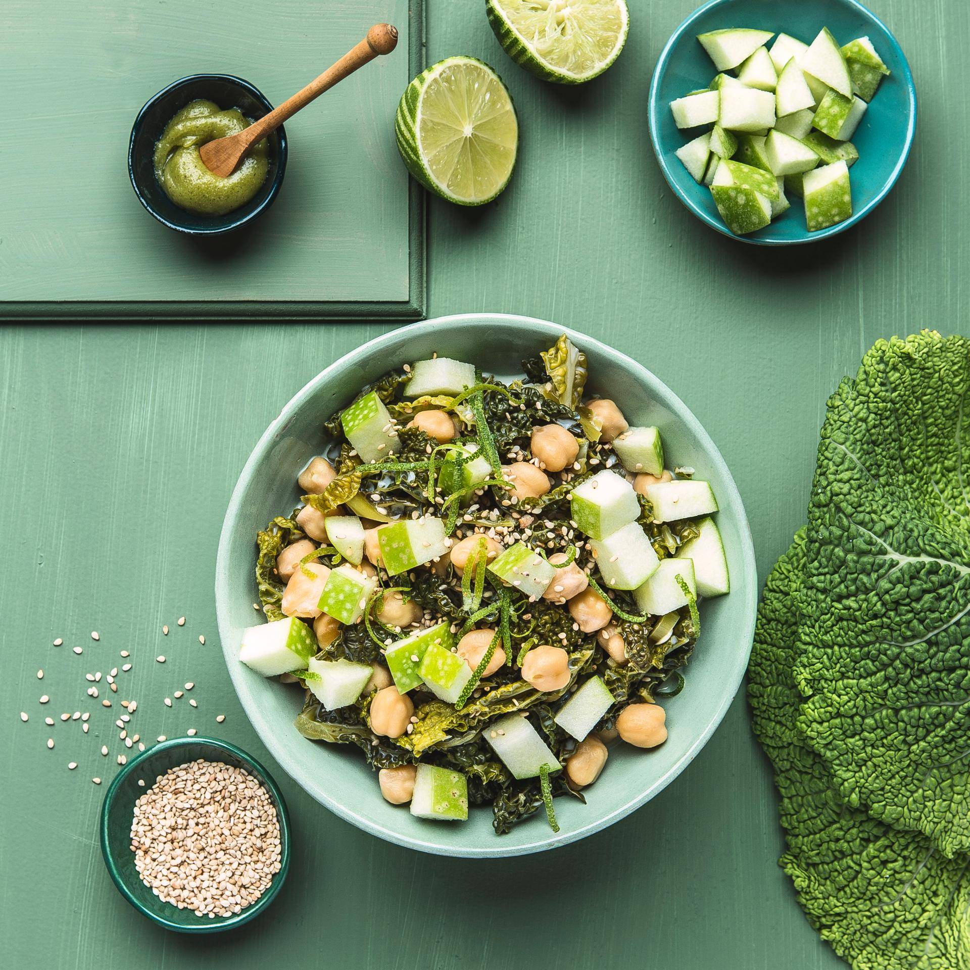 Kichererbsen mit würzigem Kohl - Rezepte Cookeo | Krups