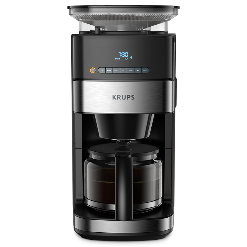 Set: Grind Aroma Filterkaffeemaschine und Milchaufschäumer