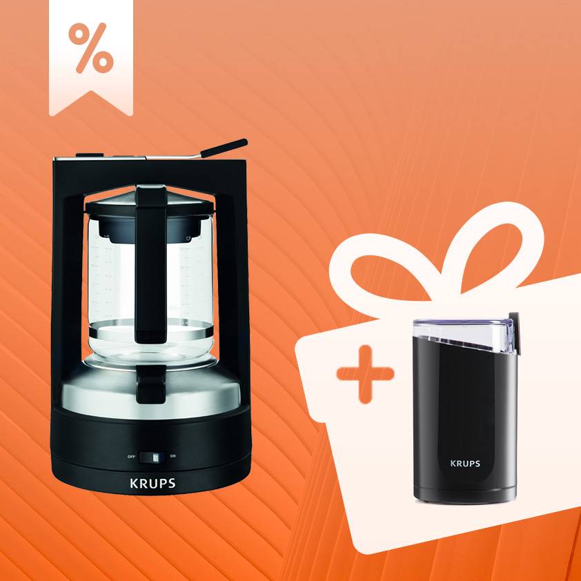 Set: Kaffee-Druckbrühautomat T8 und Kaffeemühle