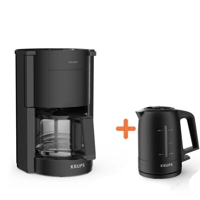 Set: Pro Aroma Kaffeemaschine und Wasserkocher