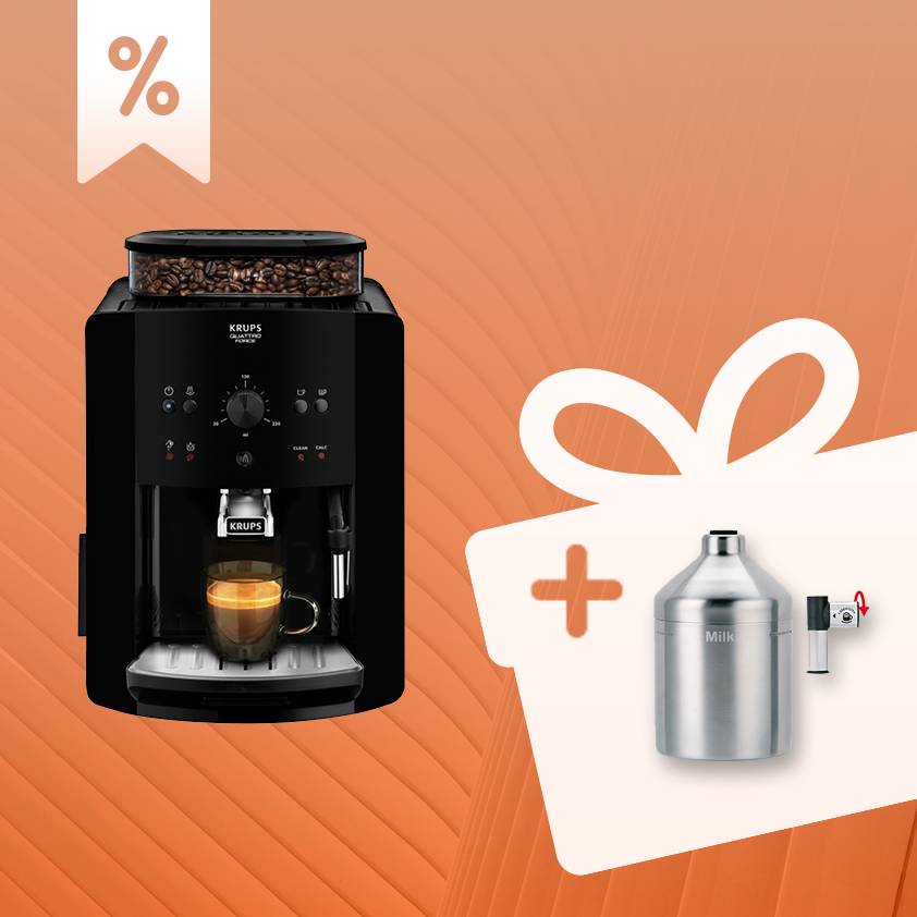 Set: Kaffeevollautomat Arabica Picto und Cappuccino Milch Zubehör